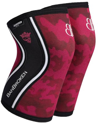 BB BANBROKEN Rodilleras Crossfit | Soporte para menisco y ligamento | Compresión para Levantamiento de peso, Entrenamiento funcional y Running | Neopreno antideslizante | 5mm | 2 uds | Unisex