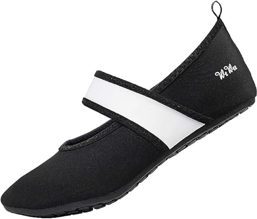 WeWee Die gesunden Allround-Barfußschuhe Damen - Vielseitig einsetzbare Minimalschuhe aus Neopren Wasserschuhe, Strandschuhe Badeschuhe, Weiß, 40/41 EU(Herstellergröße: XL)