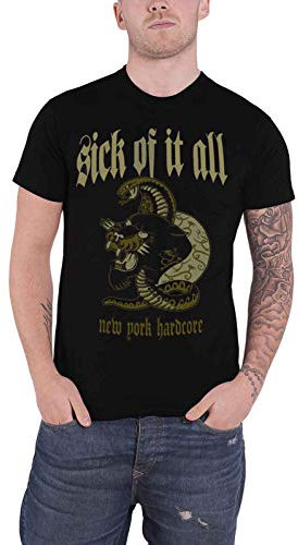 Sick Of It All Panther Männer T-Shirt schwarz M 100% Baumwolle Band-Merch, Bands