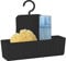 Allstar Dusch-Caddy Minas Schwarz - Duschregal, Wandkorb, Polypropylen, 25.3 x 22.5 x 8 cm, Schwarz