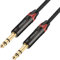 JOMLEY 6.35mm TRS Audio Cable, 6.35mm to 1/4 inch TRS Stereo Jack Guitar Lead Nylon Braid Instrument Cable, Balanced 6.35mm Jack to 1/4'' TRS Jack Audio Guitar Cable -1M