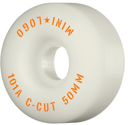 Mini Logo™ C-Cut 2 • 50 mm x 101A • Weiß, Polyurethan, Skateboard-Rollen, Skateboard
