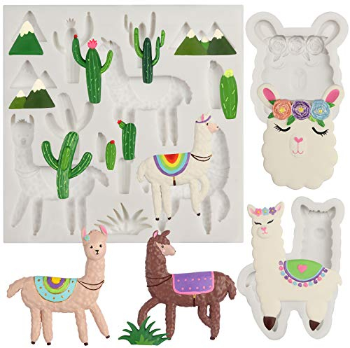 Lama Alpaka Fondant Silikon Formen Sugarcraft Kuchen Dekoration, Cupcake Topper, Polymer Clay, Epoxidharz Kunst