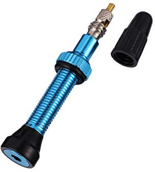 CLISPEED Ventilkappen Fahrrad Fahrrad Tubeless Presta Ventile Vorbau Aluminiumlegierung Vakuum Reifen Düse Felge Verlängerungsventil Kern für MTB Rennrad Blau 40mm