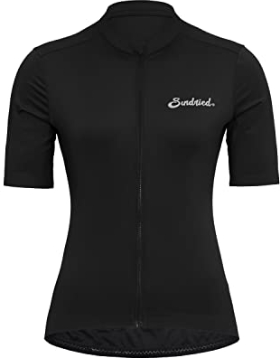 Sundried Sport Women's Short Sleeve Cycling Jersey Road Bike Cycling Top Mountain Bike Shirt Cycle Kit (Black, S)
