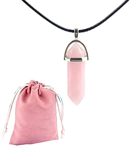 Pandiui23 Ciondolo in pietra naturale, collana chakra in pietra, ciondolo perla di pietre naturali, M, Metallo, Non Applicabile