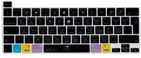 MiNGFi Logic Pro X Silikon Tastatur Schutz Abdeckung für MacBook Pro 16 M1 (2019+) Modell A2141 MacBook Pro 13 (2020+) Modell A2338 A2289 A2251 EU/ISO Tastaturlayout - Transparent