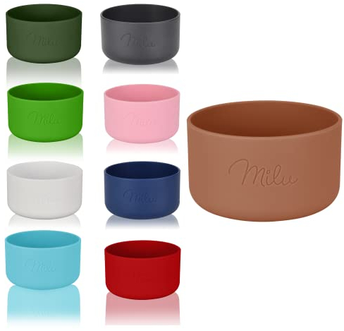 Milu Silikonschuh für Trinkflasche 500ml 750ml 1000ml - Ersatzteil - Farbe Rose Gold - Anti-Rutsch (1000ml, Ø 9cm)