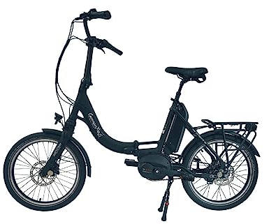 GermanXia MOBILEMASTER P8K F 2023 mit Bosch Performance Line Mittelmotor,Shimano Nexus 8-Gang, mit Freilauf E-Faltrad 20 E Bike Klapprad 20 Zoll mit Mittelmotor (mit Freilauf, schwarz)