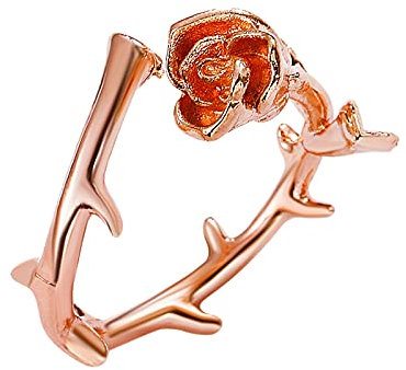 Yowablo Open Thorn European Rose Sweet Ring Kreativer amerikanischer Ring verstellbar schmuck 585 Damen Ringe