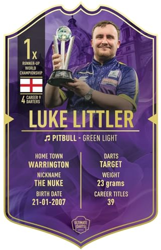 Ultimate Darts Card Luke Littler Runner Up WC 2024