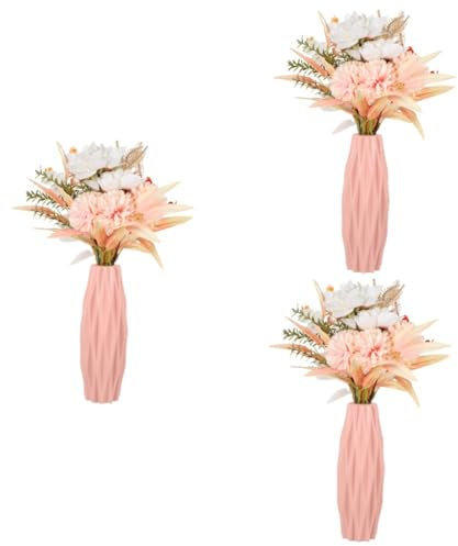 TOPBATHY 3pièces Vase Moderne Rose Décoration Créative Simple pour Fleurs Contenant Floral Élégant pour Bureau Et Maison