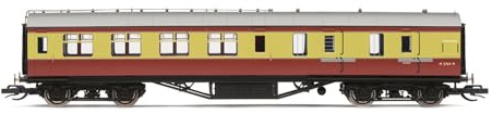 Hornby TT, TT4038, BR 57' Brake Third, M5769M-Era 4, Eisenbahn, Rollmaterial-Wagen, Rot und Creme, Einheitsgröße