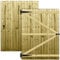 H.6ft (180cm) x W.4.5ft (135cm) Pressure-Treated (Tanalised) Pedestrian Garden Gate Flat Overlapping Feather Edge Boards on a Semi-Braced Timber Frame ProfessionalRing Latch Hing Pack Included