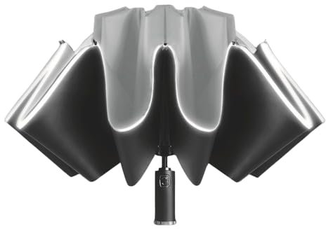 CWMMS Auto-Klappschirm für Mercedes-Benz eVito (W447) Long, Faltbarer Leichter Winddichter Regenfester und UV-beständiger Tragbarer Autoschirm,Grey