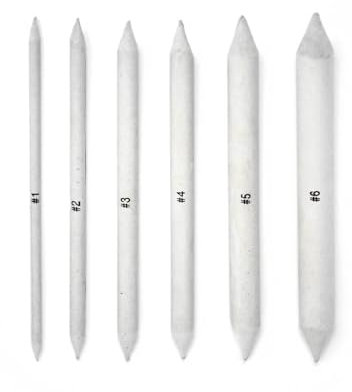 Studio 22 Paper Blending Stumps Set for Pencil, Graphite, Charcoal and Pastels 6pc