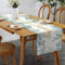 Aitsite Tischläufer 18 Geburtstag Frühlingsgrün, Eukalyptusblatt Tischläufer 18 Geburtstag Jahrestag Feier Party Dinner Tisch Leinen Tischdecke Deko 40 x 180 cm