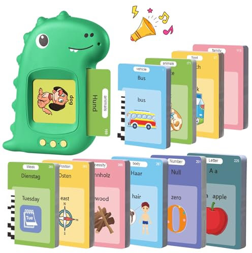 Sprechende Lernkarten Kinderspielzeug Ab 2 3 4 5 6 Jahre Lernspiele Für Autismus Lernspielzeug Deutsch Lernen Für Kinder Vorschulkinder Geschenk Für Jungen Mädchen 2-4 Jahre 225 Blätter 510 Wörter