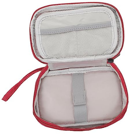 Housoutil Cable Charger Organiser Travel Essentials Compact Electronics Organiser Bag Women's Travel Gadgets Tech Organizer Bag Storage Case Red