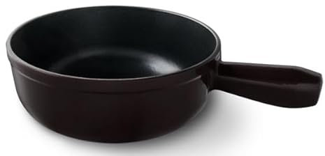 Kisag Fondue Caquelon Gusseisen Fonduetopf Käsefondue schwarz Kachel 20 cm 2,0 l Lenk