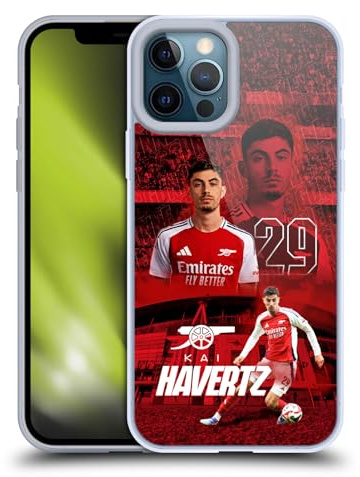Head Case Designs Offizielle Arsenal FC Kai Havertz 2024/25 Erstes Team Gelhülle [Militärischer Schutzgrad] Kompatibel Mit Apple iPhone 12 Pro Max Und Kompatibel Mit MagSafe