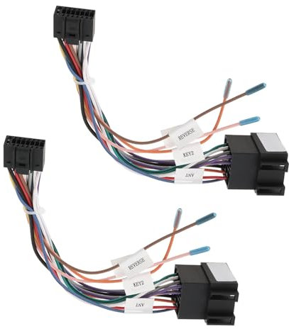 OTOTEC 2 adattatori per cavi ISO DIN ISO 16 pin radio autoradio cablaggio adattatore spina per installazione autoradio spina autoradio spina 16 pin a presa ISO spina cavo auto