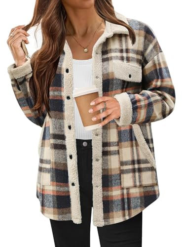Veste Demi Saison Femme Veste Longue Femme Veste A Carreaux Femme Veste Carreaux Laine Femme Veste Automne Femme Chemise A Carreaux Veste Chic Et Elegant Gilet Hiver Chemise
