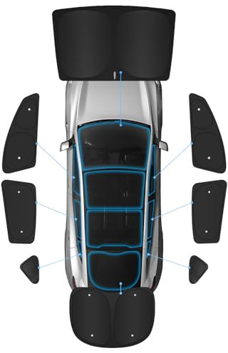 EVOOOR Sun Visor- Privacy and Thermal Insulated Sunshades Curtains for Tesla 3/Y/S/X (Model Y 2025-8pcs)