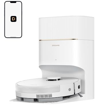 dreame D20 Pro Plus Robot Vacuum and Mop, Detangling DuoBrush for Pet Hair | 13,000Pa Suction, Corner Cleaning, 150-Day Auto-Empty with 5L Dust Bag, LDS Navigation, 5,200mAh Battery, App & Voice Control