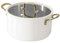 Olla California SS CM24 con tapa blanco/oro