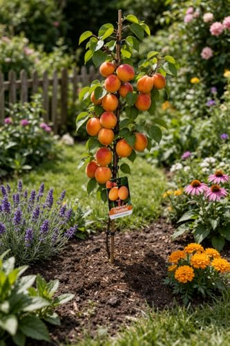 Aprikosenbaum Prunus armeniaca ‘Tirynthos’ – robuste Marillenbaum-Sorte, ideal für Garten & Kübel, pflegeleicht, 100–140 cm inklusive Topf