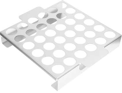 Hemobllo Grille de Cuisson en Acier Inoxydable 36 Trous pour Barbecue Compatible Four Panier Grill Métallique Rigide pour Rôtir Poivrons et Jalapeños