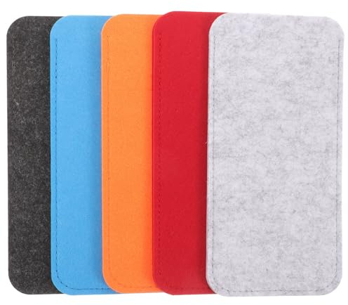 GRADENEVE Set da 5 Pezzi Portaocchiali Morbido in Feltro Resistente ai Graffi, Custodia Porta Occhiali da Sole Pratica alla Moda per Vacanze Estive