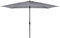 Charles Bentley Outdoor, Garden, Patio 3mx2m Rectangular Parasol Shade Umbrella, 4.8kg, Water Resistant, Sunshade, Free Standing, Crank Winding System, 38mm Pole, Steel Frame, Light Grey (300x200cm)