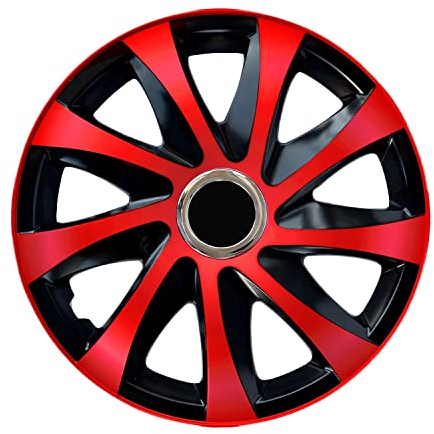 Radzierblende Drift EXTRA schwarz/rot 15 Zoll 4er Set