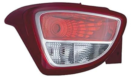 Equal Quality Heckleuchte links Hyundai I10 ab 2013, weiß-rot, Halogen, Glas, Rückleuchte