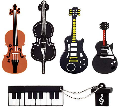 【Lot de 5】 LEIZHAN Clé USB 16Go en Forme d'Instrument de Musique Mémoire Stick Idéal Cadeau pour Enfant