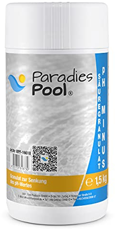 Paradies Pool pH Minus Granulat 1,5 kg, pH Senker Schwimmbecken Pool