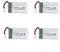 YUNIQUE GREEN-CLEAN-POWER - Battery 650mAh 3.7V 25C Lipo | Compatible with Syma X5 X5C X5SC X5SW, Cheerson CX-30W, Skytech M68 | Set of 4 for Optimal Performance | Silver
