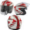 Motorradhelm Doppeltvisier Jet City Zertifikat ECE 22-06 Scooter Weiss Rot M