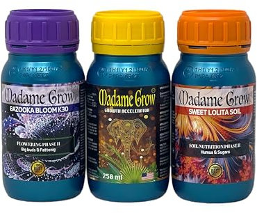 MADAME GROW - Engrais Organique de Croissance - Engrais Engraissement et Nutrition - KIT BALI (3x250ml)