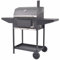Mogou Holzkohlegrill Smoker mit Ablage, Kohlegrill, BBQ Grill, Griller, Smoker Grill, Grillwagen, Holzgrill, Grills & Smoker, Barbecue, Schwarz