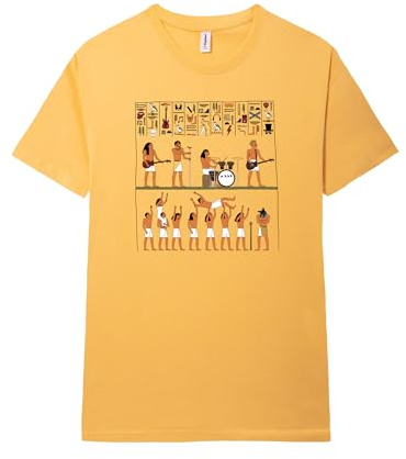 Pampling Maglietta a Maniche Corte, 100% Cotone, Abbigliamento Unisex per Uomo e Donna, Serigrafata con Girocollo e vestibilità Regolare, Colore Giallo (Ancient Rock)