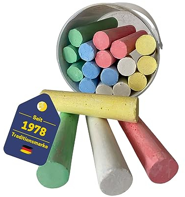 BEST SPORTING Straßenkreide Kinder I Kreide für Straße I 20 Kreidestifte 10,5cm lang I Bunte Kreide für Kinder I Kinder Farben I Malkreide Straße Kinder I Kreide-Set für Straßen