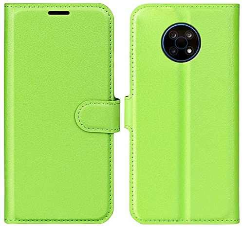 König Design Schutz Handy Hülle kompatibel mit Nokia G50 Case Cover Tasche Etui Wallet Grün