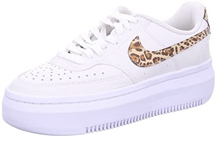 NIKE Damen Court Vision Alta Leather Sneaker, Phantom/Sesam-Weiß-Klein-White, 38 EU