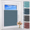 BelleMax Wabenplissee ohne Bohren Verdunkelung Thermo Plissee Klemmfix, Blau-weiß 75x120 cm (BxH), 100% Blickdicht Verdunklungsplissee, Schallschutz Sonnenschutz Doppelplissee für Fenster