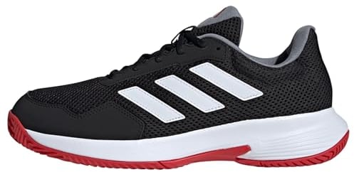adidas Unisex Court Spec 2 Tennis Shoes, Core Black / Cloud White / Scarlet, 47 1/3 EU