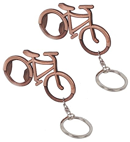 TSLRSA Porte-clés ouvre-Bouteille de vélo, ouvre-Bouteille de vélo, Porte-clés ouvre-bière, Mini clé ouvre-Bouteille, ouvre-bière Portable, clé Pendentif ouvre-Bouteille (2 pièces,Rouge)