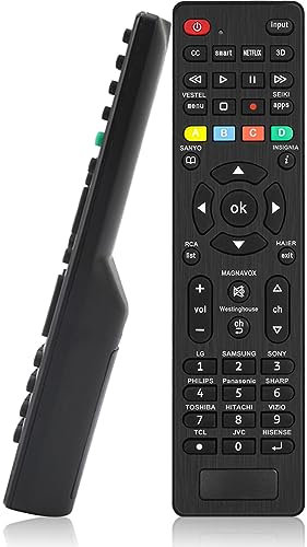 Universal TV Remote Replacement Compatible with Magnavox, RCA, JVC, TCL, Westinghouse, Philips, Panasonic, Hitachi, Hisense, Seiki, Sanyo, Insignia, Haier and More Brands Smart TV Remote Control